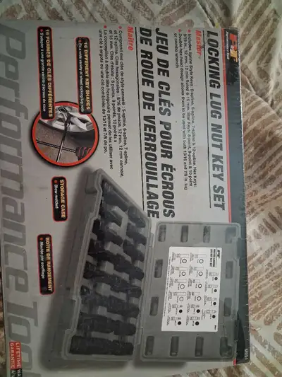 This Performance Tool Locking Lug Nut Key Set is in new condition and remains factory sealed in its...