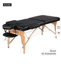 2-Section 4" Wooden Super Stable Portable Massage Table