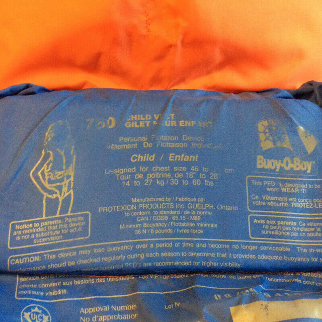 Gilet de sécurité pour jeunes enfants (30 à 60lbs) Buoy-O-Boy dans Barrières, moniteurs et sécurité  à Laval/Rive Nord - Image 4