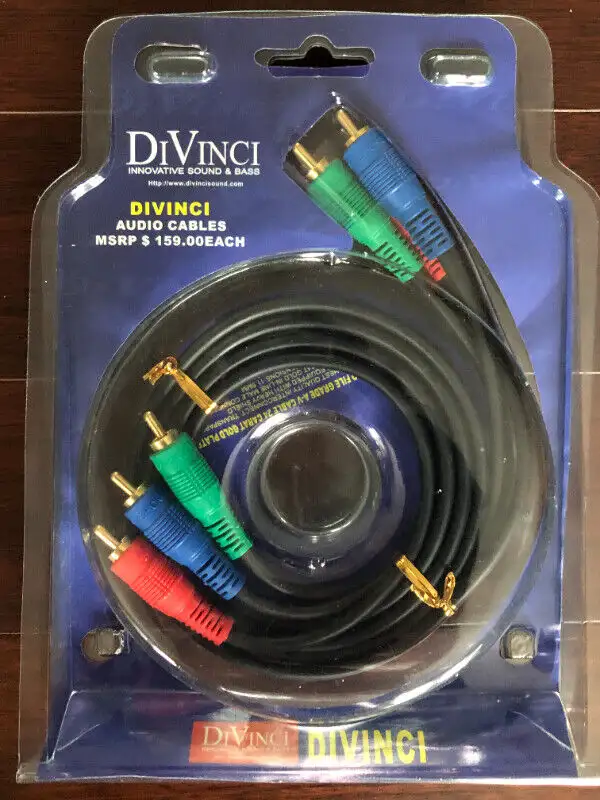 DiVinci Audio Cables file grade A-V cable 24 carat gold plated in Cables & Connectors in Kitchener / Waterloo - Image 9