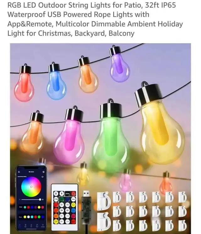 LED Outdoor String Lights65060067566465120