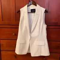 Womens xs smart set white Blazer vest