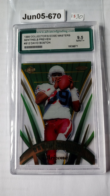 1999 Collectors Edge David Boston MINT+ 9.5 Arizona Cardinals in Arts & Collectibles in St. Catharines