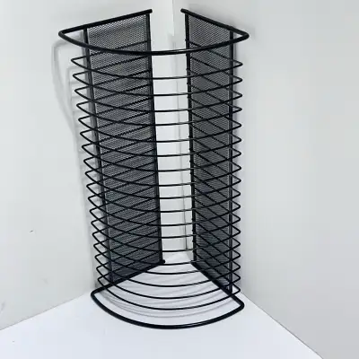 This black metal CD rack is perfect for storing your music collection, with a sturdy design to hold...