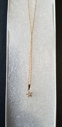 Brand New 10k gold necklaces with Cubic Zirconia Stones!