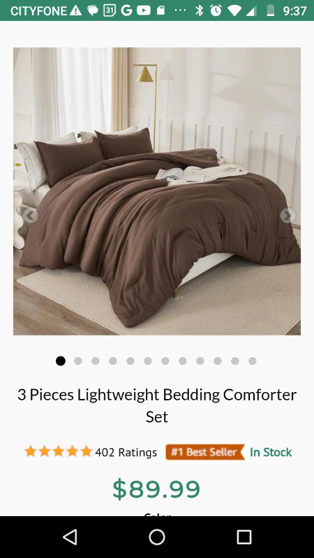 Brown King Sized Comforter  *+NEW+* in Bedding in Saskatoon - Image 3