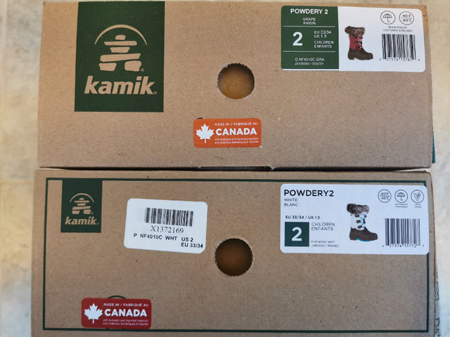 Kamik kids winter snow boots size 2 in Kids & Youth in London - Image 3