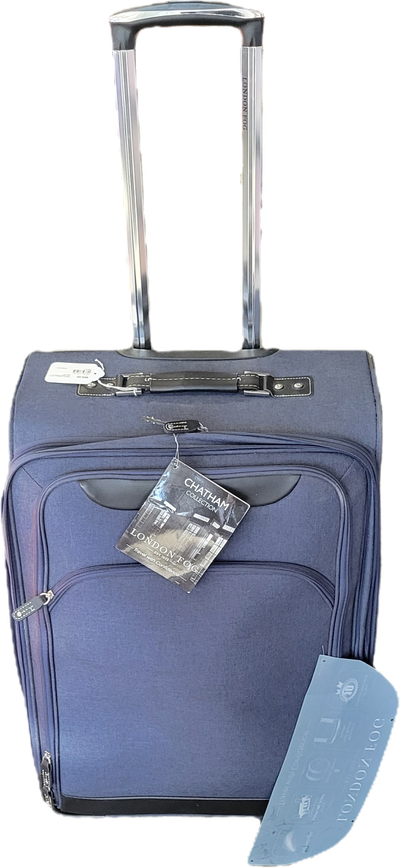 Discover travel ease with the London Fog Chatam Collection 27.5"(H) expandable spinner in sleek navy...