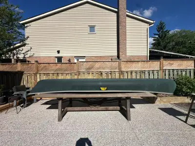 The Holy Cow Company Goliath Fiberglass 17.4 foot Canoe $4,588 brand new Will hold well over 1000 lb...