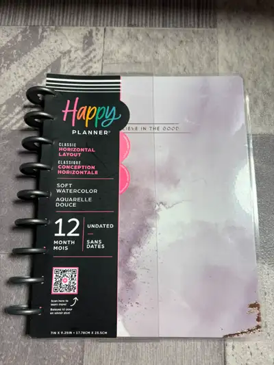 Agenda Happy Planner aquarelle douce non daté, View more