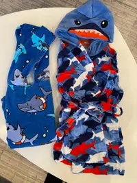 Toddler Shark hooded towel and robe