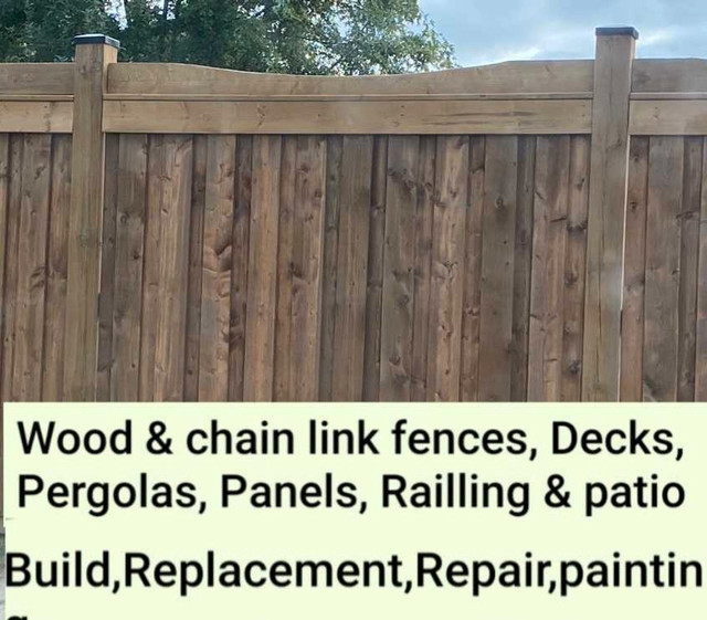 Fencing (Wood & Chain Link) Gates، Decks، Pergolas، Railling  in Painters & Painting in City of Toronto