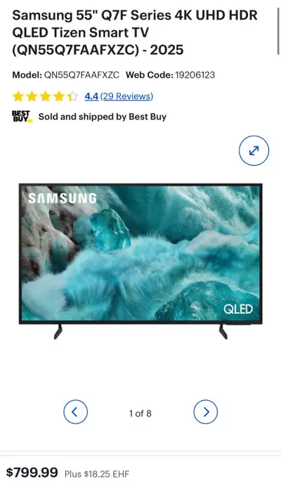 Samsung 55" Smart QLED TV – Ultra HD, View more