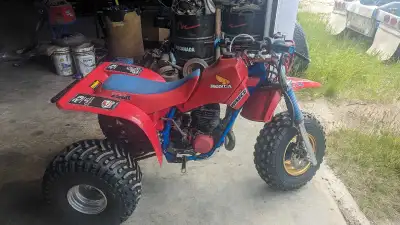 Here it is guys 84 ATC 250R. This trike has been gone through fires right up it has bassani exhaust...