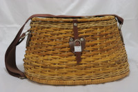 Vintage Wicker Trout Basket (#1284)