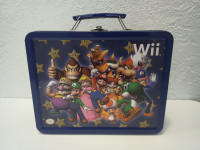 2007 Nintendo Wii Super Mario Tin Metal Lunch Box with Pouch