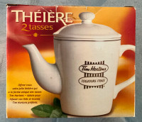 Théière (Teapot) Tim Hortons 2 tasses (neuve) porcelaine