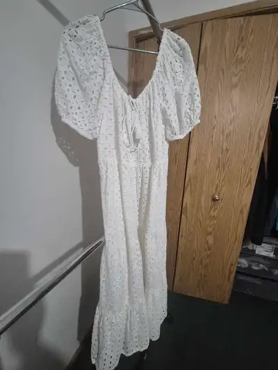 Long white summer dress, View more