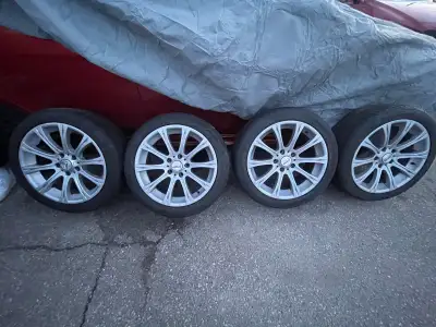 BMW style 166 wheels 18 inch 235/45/18 continental all around 5x120 72.6mm center bore Almost brand...