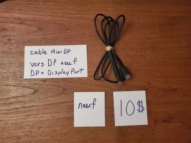 cable HDMI, DP (DisplayPort), Mini DP, USB TypeC DVI et VGA in Other in City of Montréal - Image 4