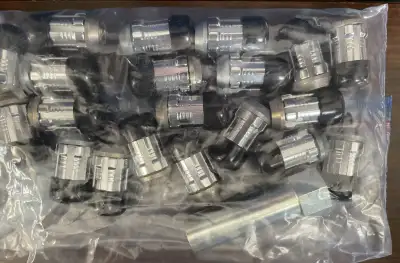 A new complete set of 20 spline drive tuner lug nuts . 1.648” overall length. Comes with installatio...