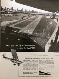 1965 Cessna Coupon To Fly Original Ad#2
