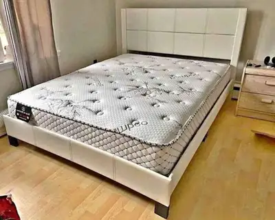 HUGE SALE - BED FRAME * FABRIC BED * LEATHER BED * PLATFORM BED, View more