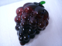 Vintage Murano Style Glass Purple Grapes