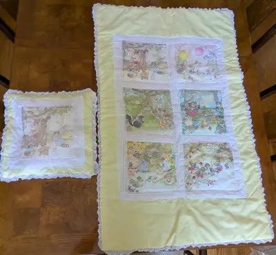 Two Crib Blanket and pillow Sets, priced individually, View more