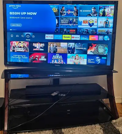 Toshiba 55-inch LED TV with stand, View more