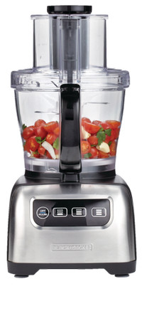 Black & Decker Square Stainless Steel Food Processor, 10-cup