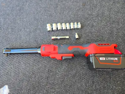 New Rachet with Battery included Includes metric sockets Design for single handed operations, LED li...