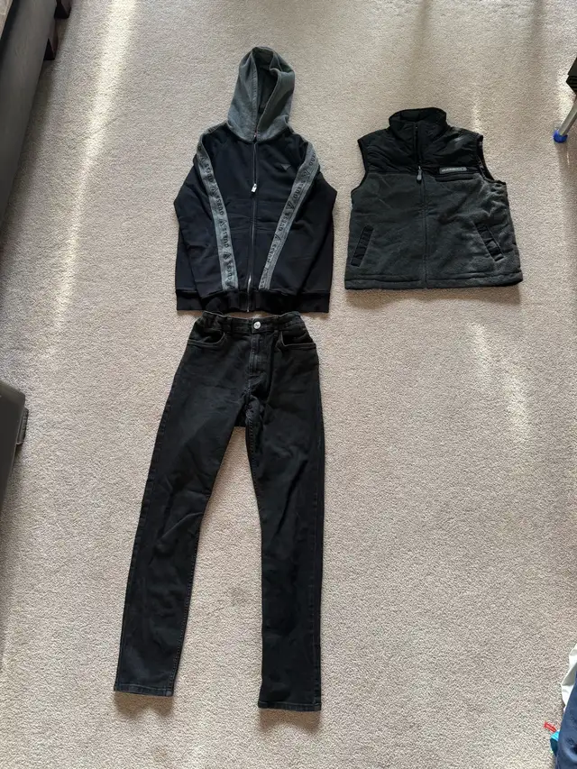 Selling stylish clothes (black jean, jacket, vest) 12-14T in Kids & Youth in St. Albert - Image 4
