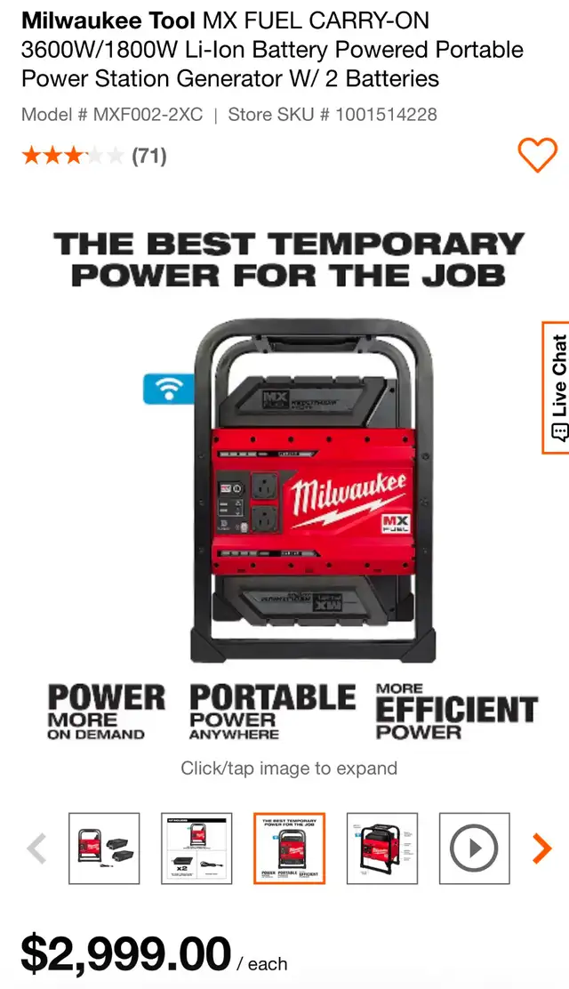Milwaukee generator65619851794051122