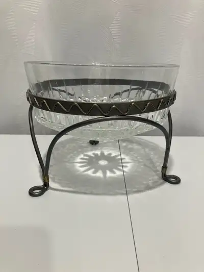 Vintage Arcoroc Glass Bowl/Stand, View more
