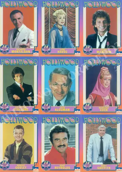 HOLLYWOOD WALK OF FAME 1991 STARLINE COMPLETE BASE CARD SET OF 250 MOVIE. YOU ARE VIEWING A 1991 NEA...