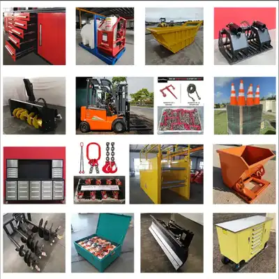 Commercial workbenches and storage containers of the Steelman brand are mine. Pressure washer with h...