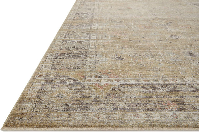 4x6 Magnolia x Loloi Millie Gold Charcoal Area Rug Mat in Rugs, Carpets & Runners in Barrie - Image 3