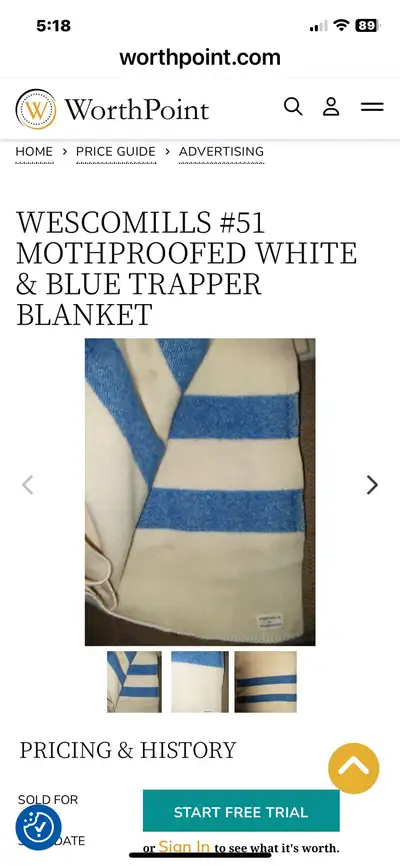 Vintage wool blanket, View more