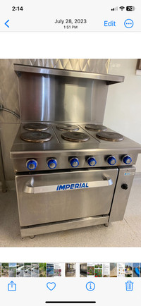 Electric commercial 6 burner stove/ oven