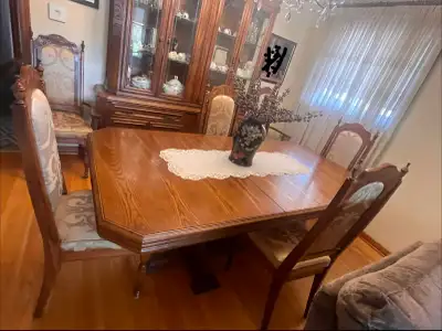 Dining Room Credenza, Table w 6 Chairs, View more