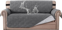 H.VERSAILTEX Oversized Loveseat, Grey/Beige Cover Furniture Prot