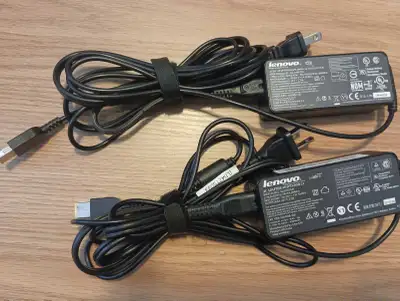 Two Lenovo Thinkpad 45W 90W ORIGINAL adapter power cord, View more