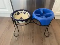 Pet food and water bowl