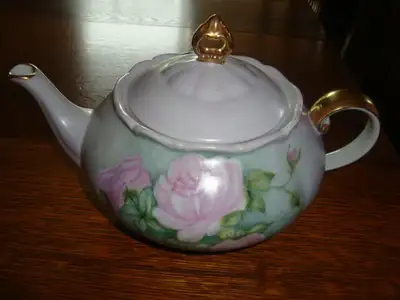 CZECH REPUBLIC Haas & Cajzek handmade porcelain tea pot. Signed by the Artist Helene Ball and dated...