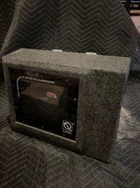 ZEUZ 350 watt 8” Subwoofer + BOSS 500 watt AMP - Bandpass box