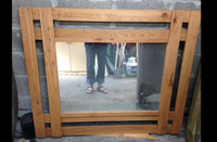 Mirror handmade repurposed wood
