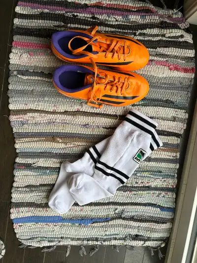 Soccer shoes and socks are on sale, View more