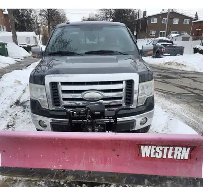 Je vends mon camion pickup Ford avec une pelle à neige Western attachée, parfait pour affronter les...