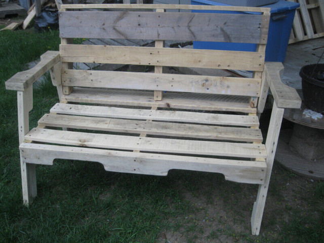 Rustic Woodpallet Benches, Patio Tables & More in Patio & Garden Furniture in Saint John - Image 2